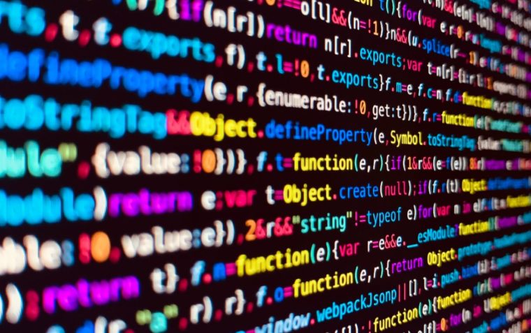 A photo with different algorithms and computing code