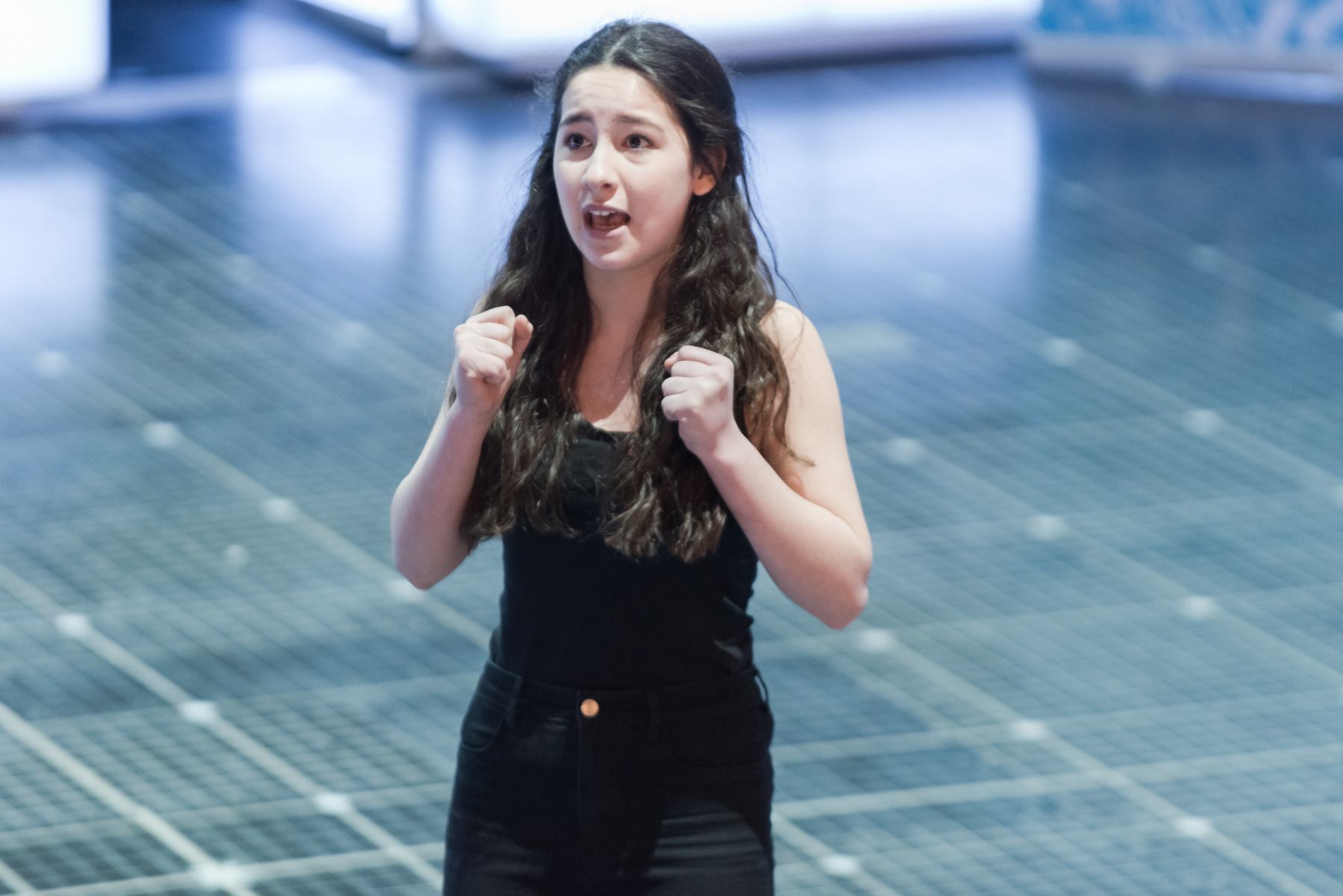 student performing SHakespeare