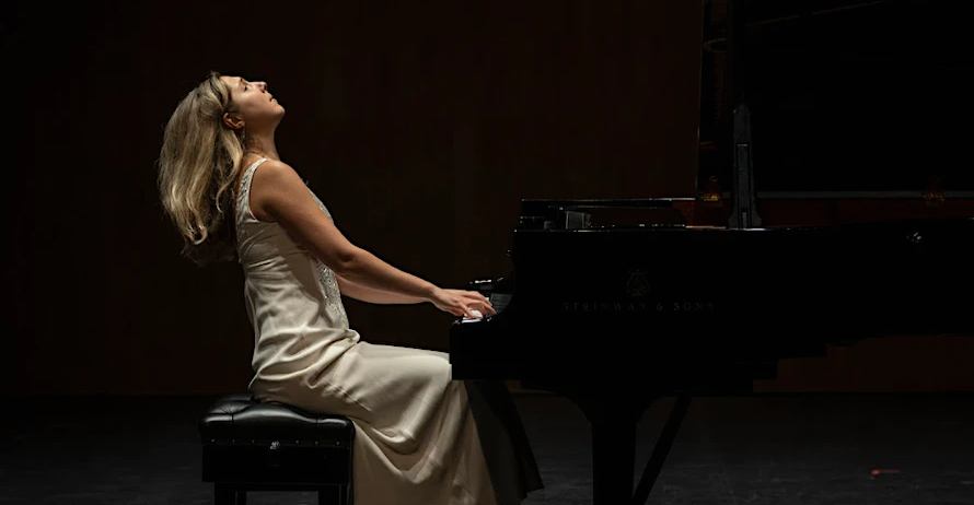 Yulia Chaplina playing piano