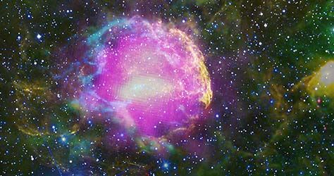 Supernova in space to symbolise astrophysicist