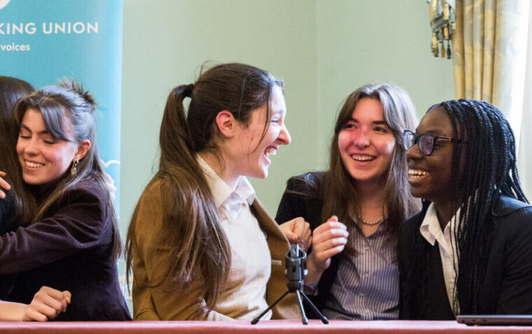 5 students celebrating their win at the School's Mace Grand Final